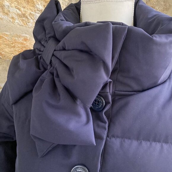 Kate Spade New York funnel-neck puffer coat with bow women’s extra small XS - Picture 7 of 12
